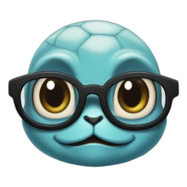 squirtle with black glasses sticker