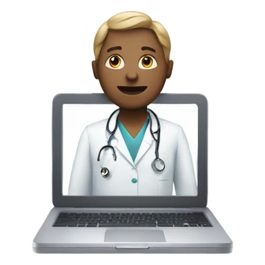 Person watching video of a doctor  sticker