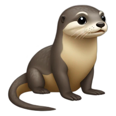 Loutre sir tortue sticker