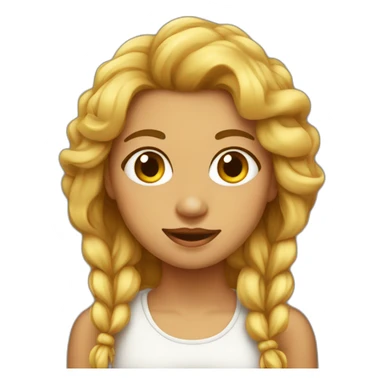 Muchacha mulata ,muecas con pelo recogido  sticker