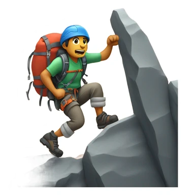 Person climbing a mountain sticker