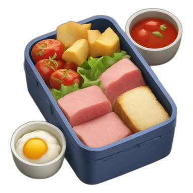 bento box on the theme of pork Rosso  sticker