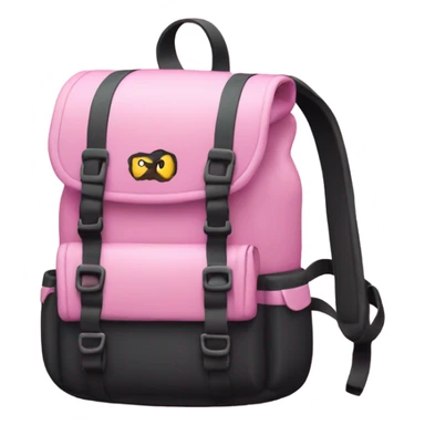 pink pastel and black backpack  sticker