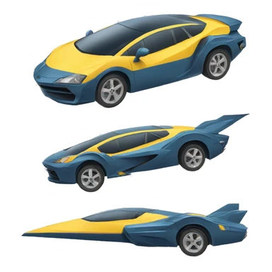 Coche deportivo volador sticker