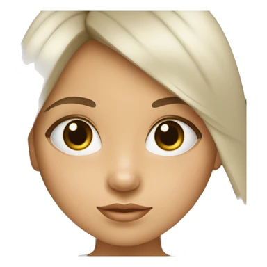 Una niña con cabello blanco y ojos blanco con un bambú en la boca  sticker