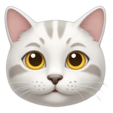 Cat branca sorrindo  sticker