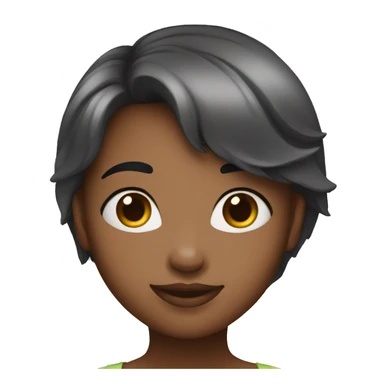 A girl blushing with love sticker