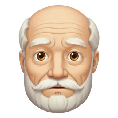 biblical old man white beard sticker