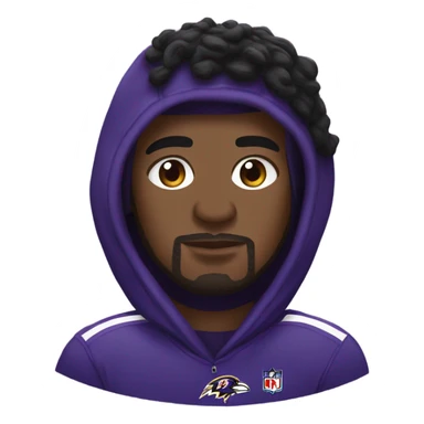 Baltimore Ravens wearing purple hoodie sticker