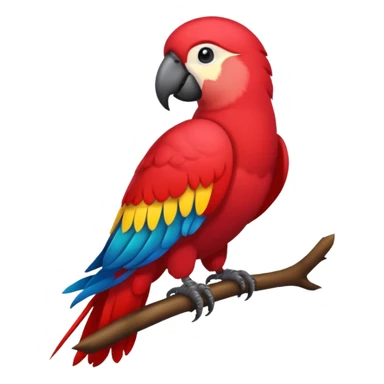 Ruby parrot sticker
