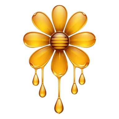 Flowers made out of honey sticker