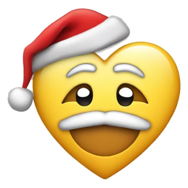 heart with Santa hat sticker