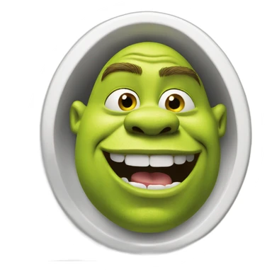 shrek in a toilet sticker