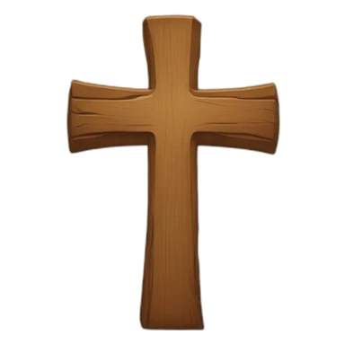 wooden cross sticker