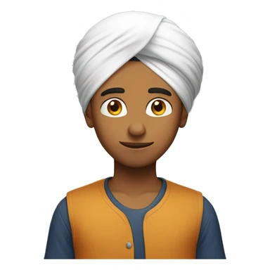 hands on head sikh boy sticker