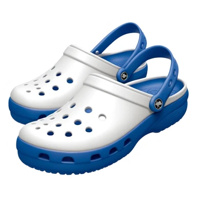 Pure white Crocs clogs, all-white straps and sole, no blue or other colors, matte white material, ventilation holes, dark background, realistic product photo, monochrome white only, no logos. complete white sticker