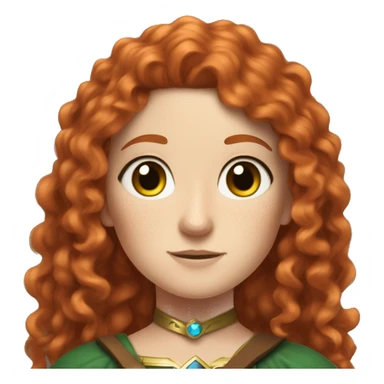 a white girl with long red curly hair and freckles, cosplaying Zelda sticker