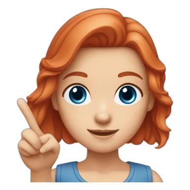 white-girl-red-hair-blue-eyes-pointing-to-a-box-to-her-right sticker