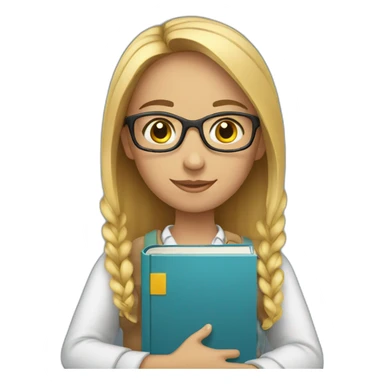 young tutor with books sticker