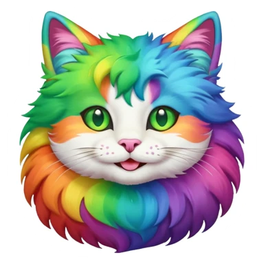 Rainbow cat smiling sticker