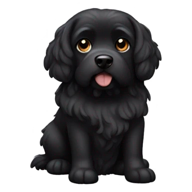 Full Black Havaneser dog sticker