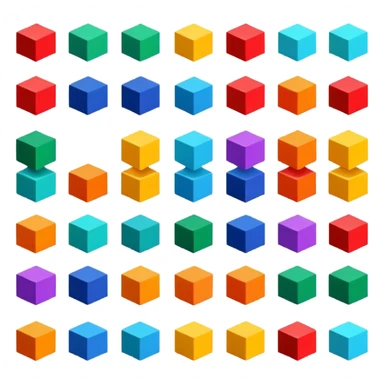  pixel art in 8bits smal blocks sticker