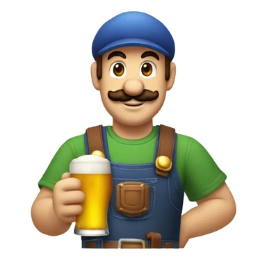 mario qui boit de la bière sticker
