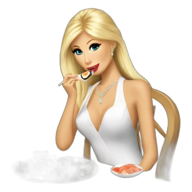 Paris hilton eating sushis sticker