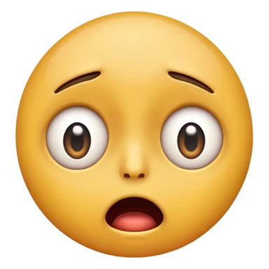 A pale emoji of fear sticker