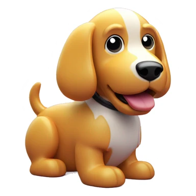 Retro old 90s graphics generated blender render cgi 3d rendered zingy shiny dog sticker