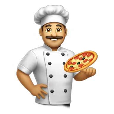 CHEF MUSCULOSO CON PIZZA sticker