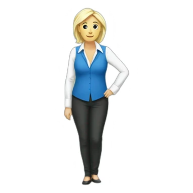 Le pen qui porte une chemise verte  sticker