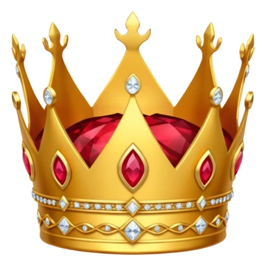 Golden fiery princess crown sticker