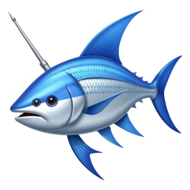marlin fish spear snout sticker