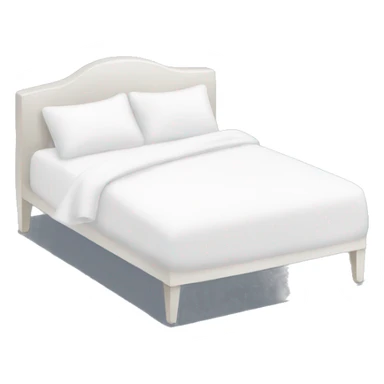 white bed with white blankets and pillows sticker
