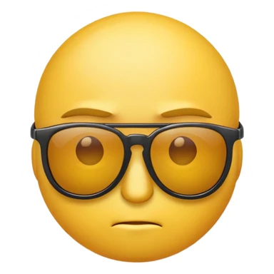 Serious emoji with sunglasses  sticker