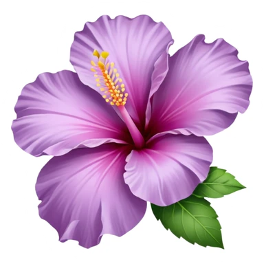 single lilac hibiscus blossom facing left in png form  sticker