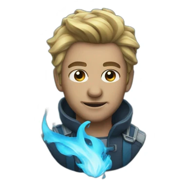 Blue-fire sticker