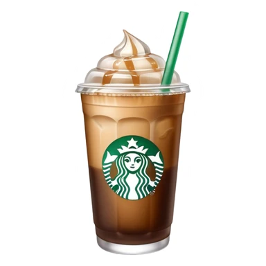 Starbuck ice coffee with ice cubes sticker