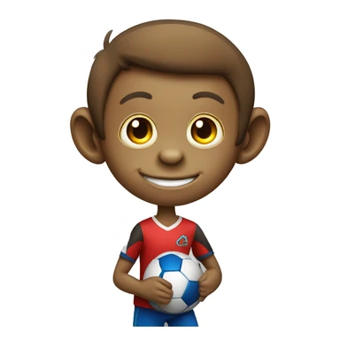 a monkey playing soccer with 6 on t-shirt sticker