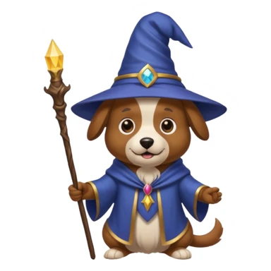 Dog wizard sticker
