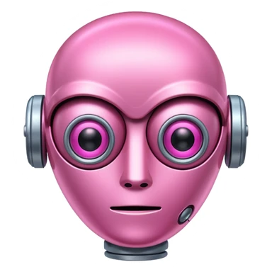 pink robot with 1 eye sticker
