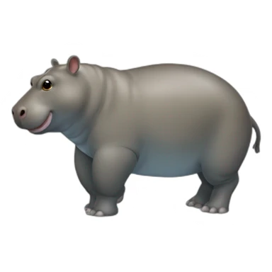 Un hippopotame sur une patte sticker