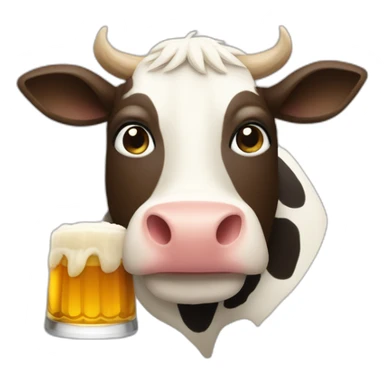 Vache qui bois une bierre sticker