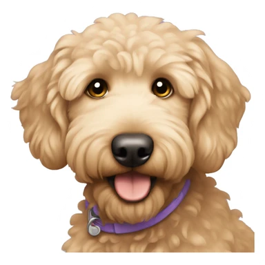 Light tan golden doodle sticker