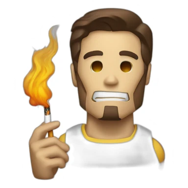 Iron man qui fume une cigarette sticker