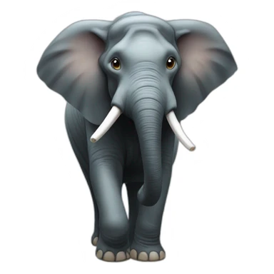 Chat sur un éléphant  sticker