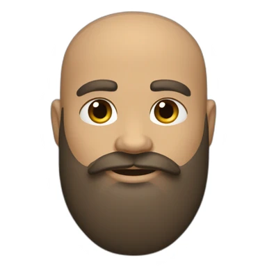 barbu brun sans moustache sticker