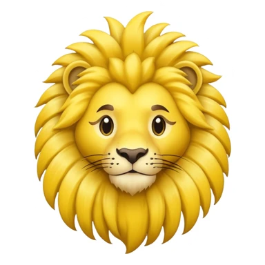 A banana fusioned with a lion sticker