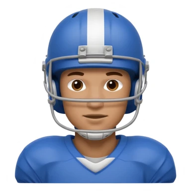 College football player helmet in blue color ( face should be add) sticker